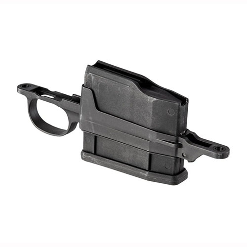 Oppgrader din Howa 1500 med Ammo Boost Detachable Magazine Kit for 5- eller 10-runders kapasitet, enkel installasjon og lett, holdbar polymerkonstruksjon.